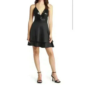 Emerald Sundae Mini Dress Womens Small Sequins Skater Y2K Coquette Whimsigoth
